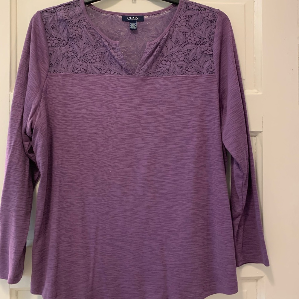 Chaps V-Neck Long Sleeve Tee